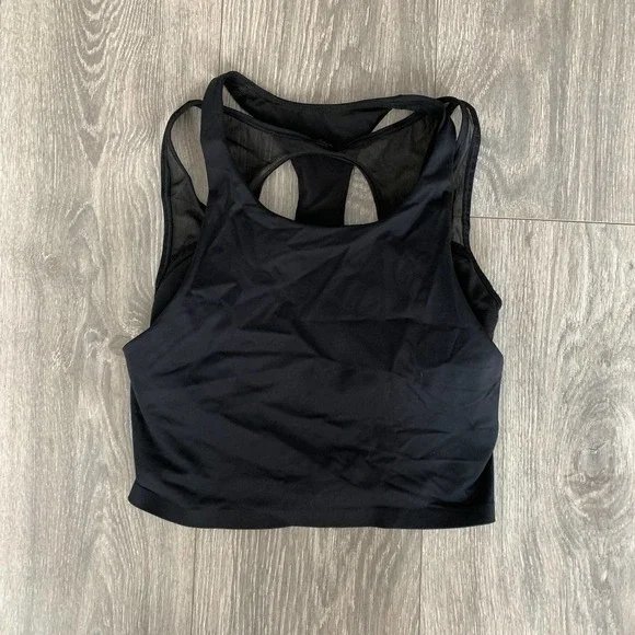 Lululemon Break Free Tank Cropped Black - Picture 3 of 5